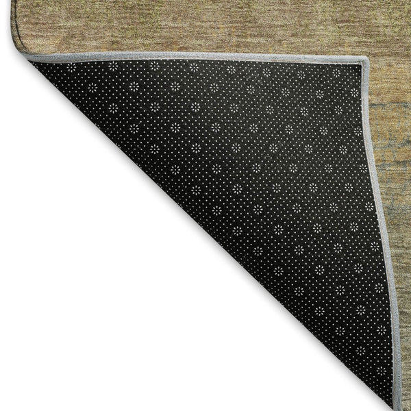 HomeRoots 9' X 12' Tan and Beige Striped Area Rug - Washable, UV-Protected, Stain-Resistant for Busy Homes 697589