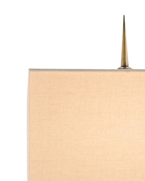 Currey & Company Thompson Brass Console Lamp with Marble Base and Linen Shade for Entryway Decor 6975
