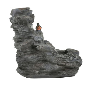 English Elm Christopher Knight Home® - 4-Tiered Concrete Waterfall Fountain with LED Glow, Weather-Resistant Outdoor Garden Accent, Soothing Ambiance N765P324559G