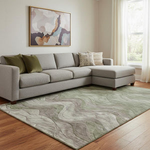 HomeRoots 8' X 10' Stylish Abstract Washable Area Rug – Durable, UV Protected, Perfect for Living Spaces 697600