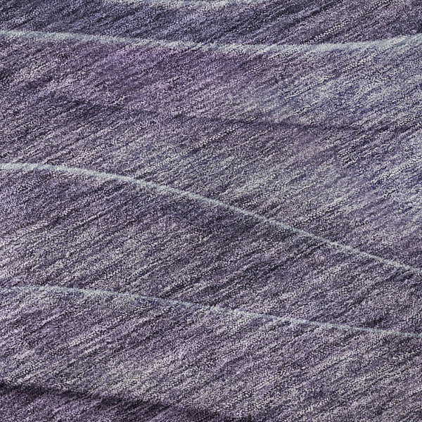 HomeRoots 8' Modern Abstract Round Rug in Purple, Gray & Silver – Washable, UV Protected, Durable Design! 697605