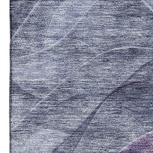 HomeRoots 10' X 14' Purple Gray Silver Abstract Area Rug – Stylish, Washable, UV-Protected for High-Traffic Spaces 697608