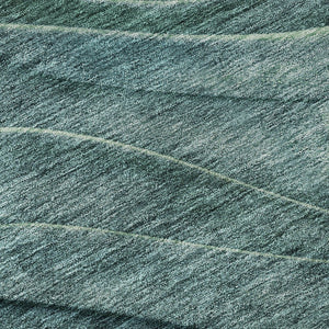 HomeRoots 9' X 12' Teal and Green Abstract Area Rug - Washable, UV Protected, Ideal for High-Traffic Homes 697613