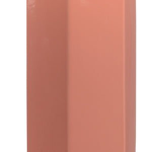 Chelsea House Miriam Coral Honeycomb Table Lamp With Clear Base & Satin Gold Accents — Shayla Copas Design 69764