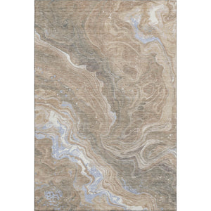 HomeRoots 10' Taupe Beige & Gray Abstract Washable Area Rug - UV Protected, Stylish, Durable for High-Traffic Areas 697650