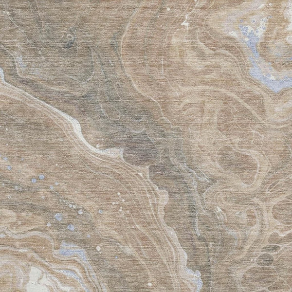 HomeRoots 10' Taupe Beige & Gray Abstract Washable Area Rug - UV Protected, Stylish, Durable for High-Traffic Areas 697650