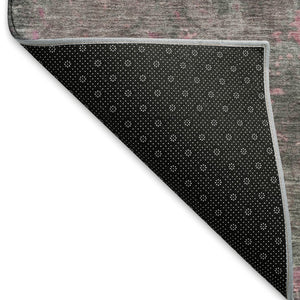 HomeRoots 8' X 10' Blush Mauve & Gray Abstract Area Rug – Stylish, Washable, UV Protected, Stain Resistant Decor 697654