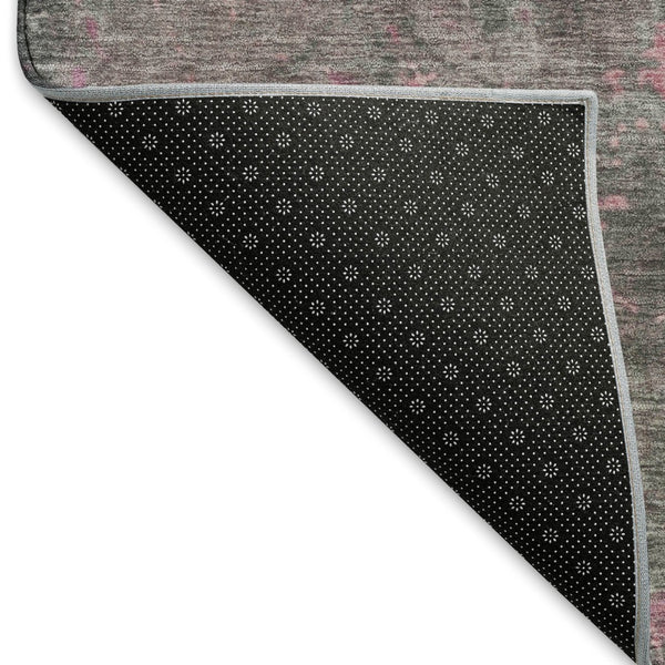 HomeRoots 8' X 10' Blush Mauve & Gray Abstract Area Rug – Stylish, Washable, UV Protected, Stain Resistant Decor 697654