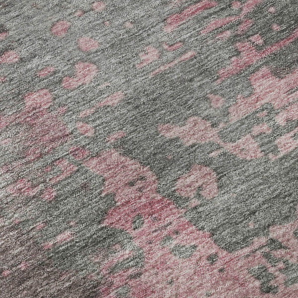 HomeRoots 8' X 10' Blush Mauve & Gray Abstract Area Rug – Stylish, Washable, UV Protected, Stain Resistant Decor 697654