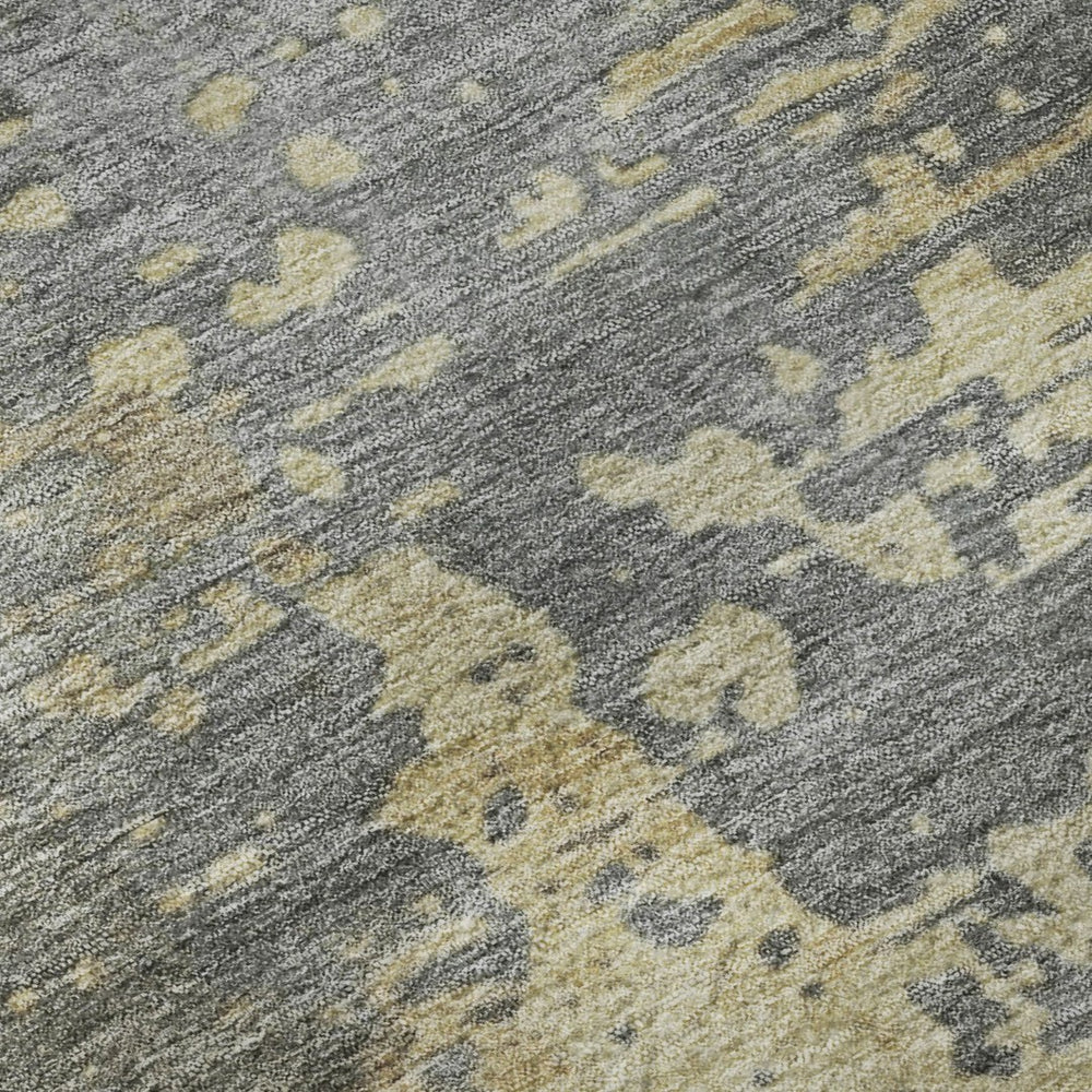 HomeRoots 9' X 12' Taupe Brown & Gray Abstract Area Rug - Washable, UV-Protected & Perfect for Busy Homes! 697679