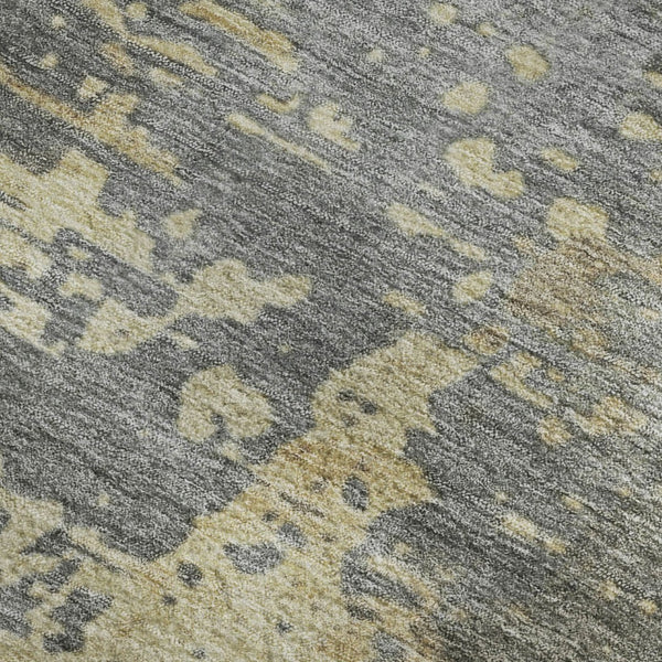 HomeRoots 9' X 12' Taupe Brown & Gray Abstract Area Rug - Washable, UV-Protected & Perfect for Busy Homes! 697679