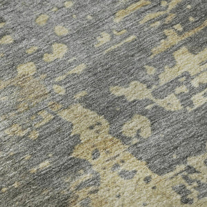 HomeRoots 10' X 14' Taupe Brown & Gray Abstract Area Rug - Washable, UV-Protected, Durable & Non-Slip Design 697680