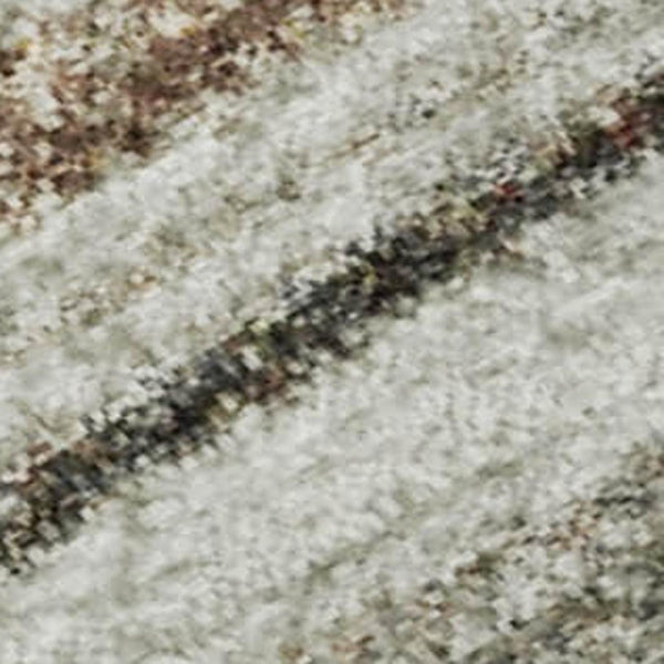 HomeRoots 5' X 8' Beige Ivory Brown Striped Washable Area Rug with UV Protection for Easy Care & Style 697682