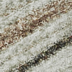 HomeRoots 8' Beige Ivory and Brown Striped Washable Round Rug - UV Protected, Durable, Stylish for Any Room 697683
