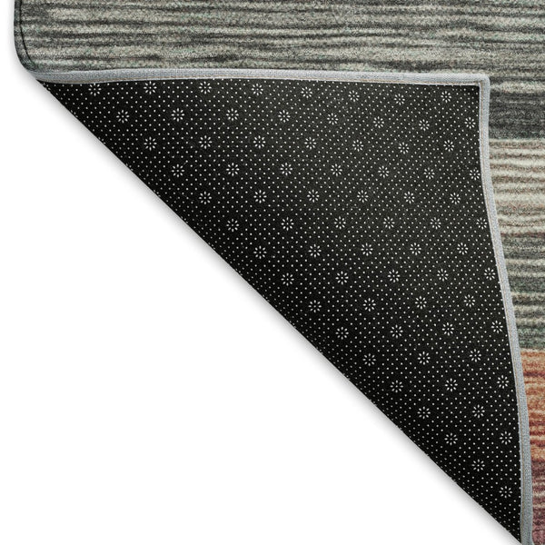 HomeRoots 8' X 10' Striped Pale Aqua Area Rug - Washable, UV Protected, Durable, Perfect for Busy Homes! 697696
