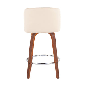 English Elm 26" Swivel Counterstools Whitewashed Wood Blue Upholstered Seat Set of 2 for Kitchen B202S00443