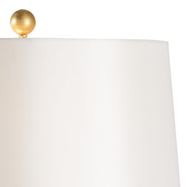 Chelsea House Ginger Jar Lamp By Shayla Copas — White Glaze With Satin Gold Geometric Pattern & Royal Bee Accent 69771