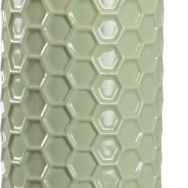 Chelsea House April Honeycomb Lamp — Pistachio Ceramics By Shayla Copas, Raised Texture, 33" Sculptural Table Lamp Ambient Light 69772