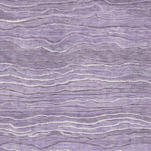 HomeRoots 10' X 14' Purple and Ivory Striped Washable Area Rug - Durable, UV-Protected, Pet-Friendly Design! 697722