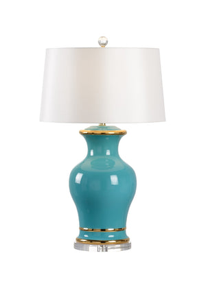 Chelsea House Audrey Elegant Alexandrite Table Lamp By Shayla Copas — Satin Gold Accents, Ceramic Glow, 32"H Charming 69774