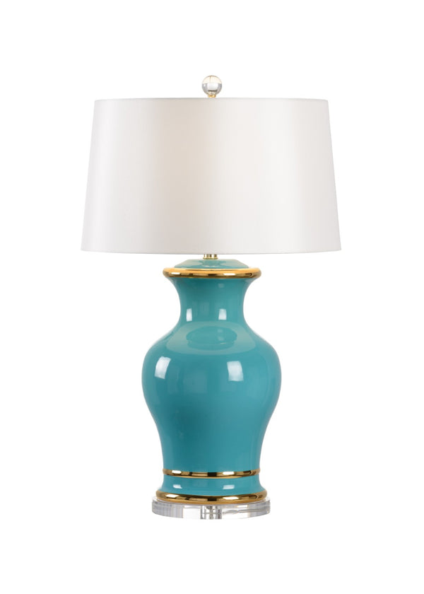 Chelsea House Audrey Elegant Alexandrite Table Lamp By Shayla Copas — Satin Gold Accents, Ceramic Glow, 32"H Charming 69774