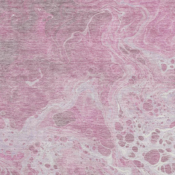 HomeRoots 5' X 8' Pink and Ivory Abstract Area Rug – Stylish, Washable, UV Protected, Perfect for High Traffic Spaces 697742