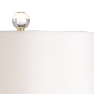 Chelsea House Audrey Coral Table Lamp With Satin Gold Accents, Clear Base, Hand-Finished Glaze For Elegant Rooms 69776