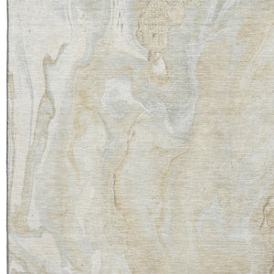 HomeRoots 8' X 10' Abstract Washable Area Rug in Beige & Ivory – Durable, UV-Protected, Pet-Friendly Design! 697786