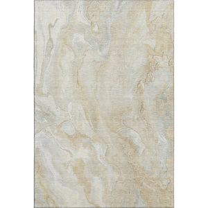 HomeRoots 10' X 14' Washable Area Rug in Beige Tan & Ivory - UV Protected, Durable Design for Busy Homes 697788