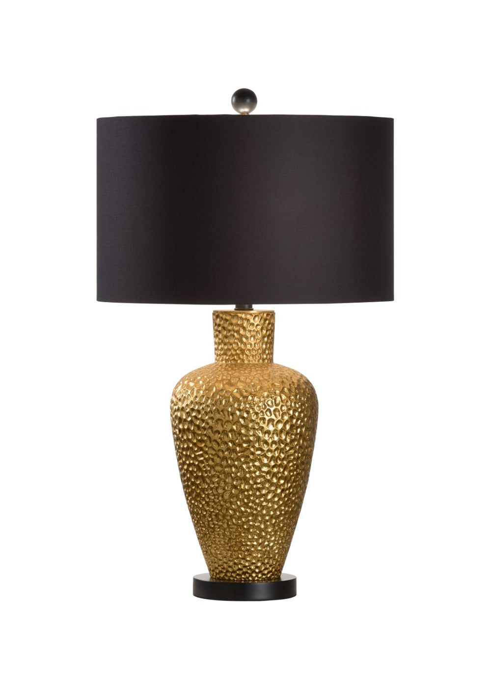 Chelsea House Athens Metallic Gold Vase Lamp With Matte Black Mount — Slim 29.5" Ambient Ceramic Accent Light 69779
