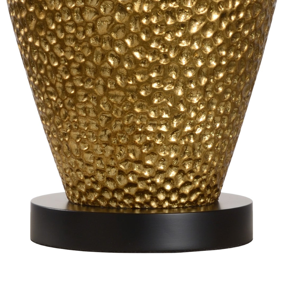 Chelsea House Athens Metallic Gold Vase Lamp With Matte Black Mount — Slim 29.5" Ambient Ceramic Accent Light 69779