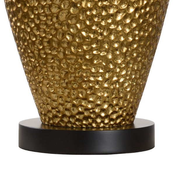 Chelsea House Athens Metallic Gold Vase Lamp With Matte Black Mount — Slim 29.5" Ambient Ceramic Accent Light 69779