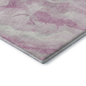 HomeRoots 5' X 8' Pink and Ivory Abstract Area Rug - Washable, UV-Protected, Durable for Busy Homes & Kids 697802