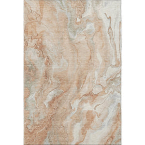 HomeRoots 10' Salmon Gray & Ivory Abstract Washable Area Rug - UV Protected, Durable, Stylish for Any Space 697812