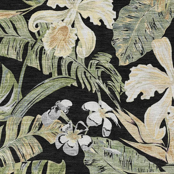 HomeRoots 8' X 10' Washable Floral Area Rug with UV Protection – Durable, Stylish, and Perfect for Busy Homes! 697822