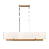 Murtha 42'' Wide 4-Light Linear Chandelier - Natural Brass 69786/4 Elk Lighting