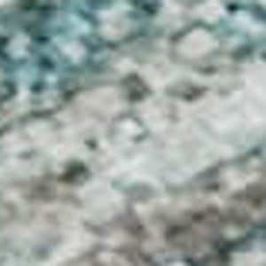 HomeRoots 10' X 14' Stylish Teal Gray Silver Abstract Washable Area Rug with UV Protection & Stain Resistance 697872