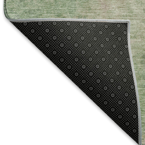 HomeRoots 5' X 8' Artichoke Green & Eggplant Washable Area Rug - Durable, Stylish, UV-Protected & Pet-Friendly 697874