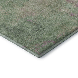 HomeRoots 5' X 8' Artichoke Green & Eggplant Washable Area Rug - Durable, Stylish, UV-Protected & Pet-Friendly 697874