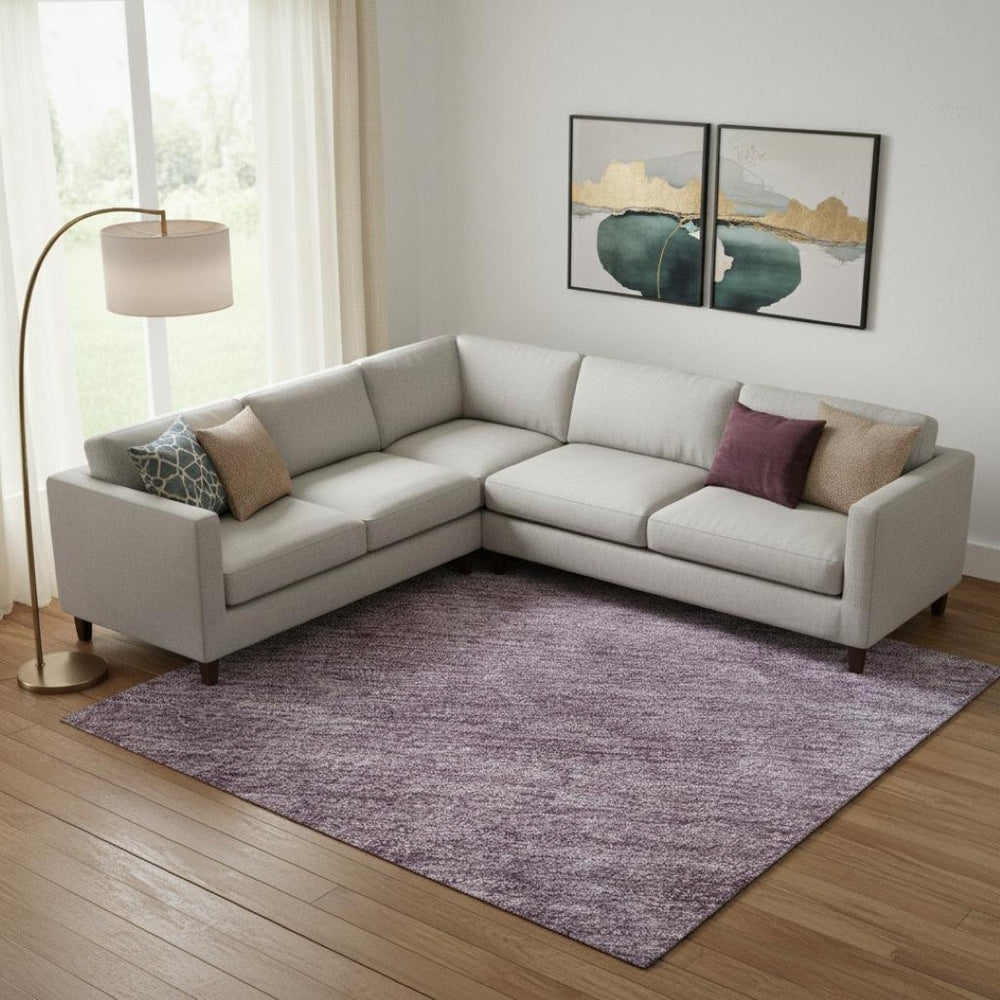 HomeRoots 9' X 12' Abstract Lavender & Teal Washable Area Rug - Durable, UV-Protected, Non-Slip Backing! 697883