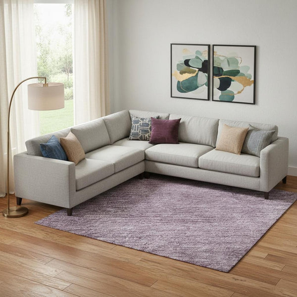 HomeRoots 10' X 14' Stylish Lavender & Teal Abstract Area Rug - Washable, UV Protected, Kid & Pet Friendly! 697884