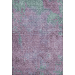 HomeRoots 10' X 14' Stylish Lavender & Teal Abstract Area Rug - Washable, UV Protected, Kid & Pet Friendly! 697884