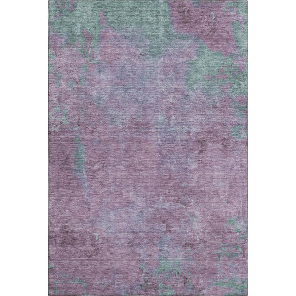 HomeRoots 10' X 14' Stylish Lavender & Teal Abstract Area Rug - Washable, UV Protected, Kid & Pet Friendly! 697884