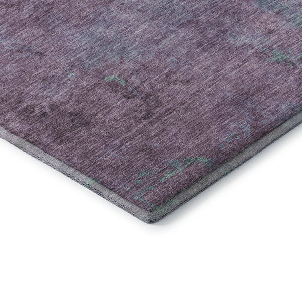 HomeRoots 10' X 14' Stylish Lavender & Teal Abstract Area Rug - Washable, UV Protected, Kid & Pet Friendly! 697884