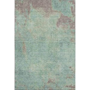 HomeRoots 8' X 10' Pale Aqua & Taupe Abstract Area Rug - Stain Resistant, UV Protected, Modern Design for Home 697888