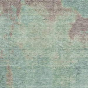 HomeRoots 8' X 10' Pale Aqua & Taupe Abstract Area Rug - Stain Resistant, UV Protected, Modern Design for Home 697888