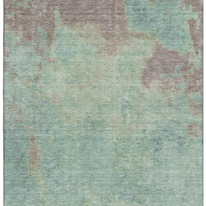 HomeRoots 8' X 10' Pale Aqua & Taupe Abstract Area Rug - Stain Resistant, UV Protected, Modern Design for Home 697888