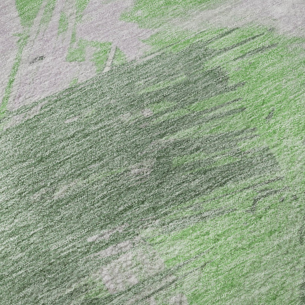 HomeRoots 9' X 12' Stylish Abstract Area Rug in Green, Lavender & Ivory – Stain Resistant & UV Protected Design 697901