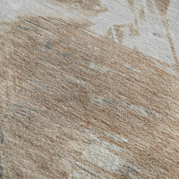 HomeRoots 10' X 14' Rust Gray Ivory Abstract Washable Area Rug - Durable, UV Resistant & Stylish for Any Space! 697914
