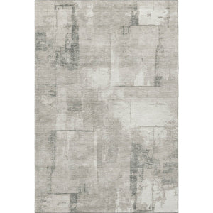 HomeRoots 9' X 12' Elegant Beige Taupe Ivory Geometric Area Rug - Washable, Stain-Resistant & UV Protected! 697997